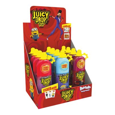 Juicy Drop Pop Candy - 12er Vorteilspack von Bazooka