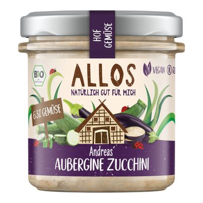 Bio Andreas Aubergine Zuccini 135g - 6er Vorteilspack von Allos