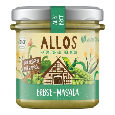 Bio Auf's Brot Erbse Masala 140g - 6er Vorteilspack von Allos