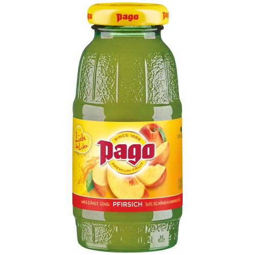 Pago peach nectar 200ml disposable - value pack of 24 from Pago