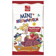 Bio Mini Reiswaffeln Multifrucht 40g - 6er Vorteilspack von Linea Natura