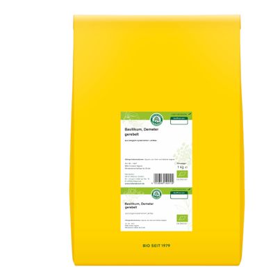 Bio Basilikum gerebelt und getrocknet - demeter 1000g - Einzelgewürz von Lebensbaum