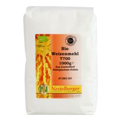 Bio Weizenmehl T700 glatt 1000g von Nestelberger