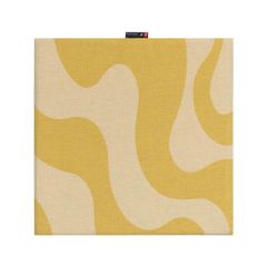 Sitzkissen Wellen 40 x 40 cm - Hellgelb - GRS zertifiziert - von David Fussenegger