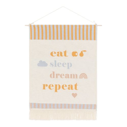 Wandbehang Kinder Eat Sleep Repeat 48x60cm von David Fussenegger