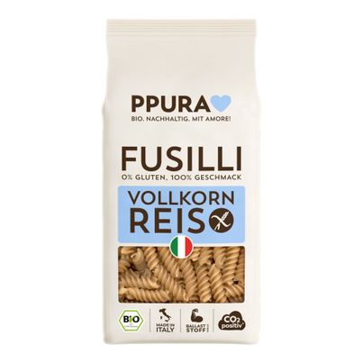 Bio Fussili aus Vollkornreis 400g - 6er Vorteilspack von Ppura