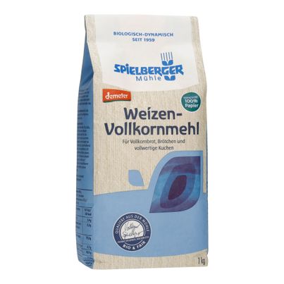 Bio Weizen-Vollkornmehl 1000g - 6er Vorteilspack von Spielberger Mühle