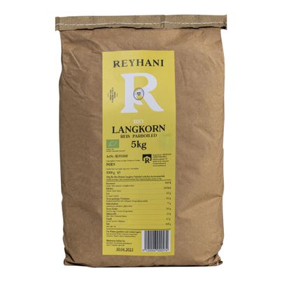 Bio Langkorn Parboiled Reis 5000g von Reyhani Reis