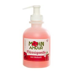 Flüssigseife mit Mohnöl 250ml - Eine schonende und sanfte Reinigung für jeden Hauttyp - Hergestellt aus reinen Pflanzenölen von Mohn Amour