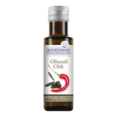 Bio Olivenöl & Chili 100ml - 4er Vorteilspack von Bio Planete