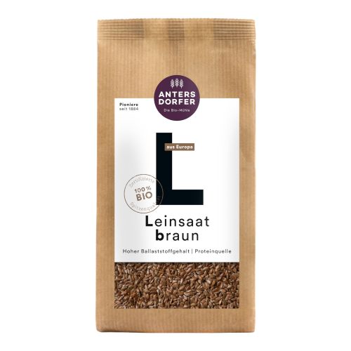 Organic linseed brown 500g - value pack of 6 from Antersdorfer Mühle