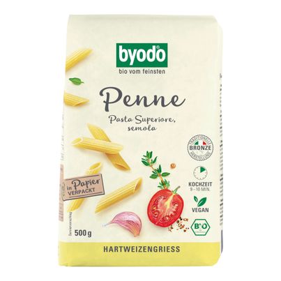 Bio Penne semola 500g - 12er Vorteilspack von Byodo
