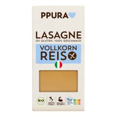 Bio Lasagne aus Vollkornreis GF 250g - 6er Vorteilspack von Ppura