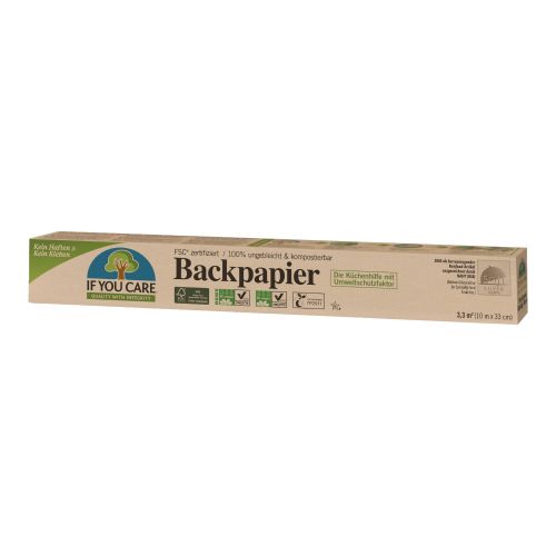 Organic baking paper 10 linear meters - value pack of 12 from If You Care