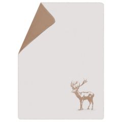Wohndecke Hirsch 150 x 200 cm - Rohweiß - GRS zertifiziert