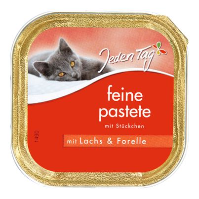 Katze Pastete Lachs & Forelle 100g von Jeden Tag