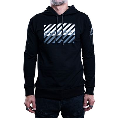 Dunkelschwarz Hoody DS-3 STRIPE2COL black