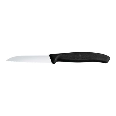 Victorinox Gemüsemesser schwarz Wellenschliff 8cm von Victorinox