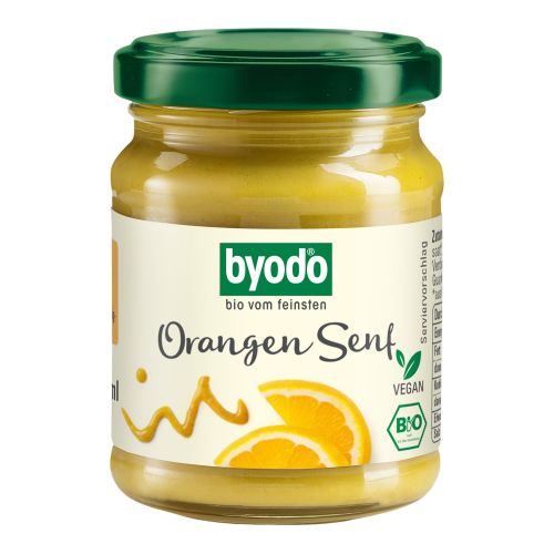 Organic orange mustard 125ml - value pack of 6 from Byodo