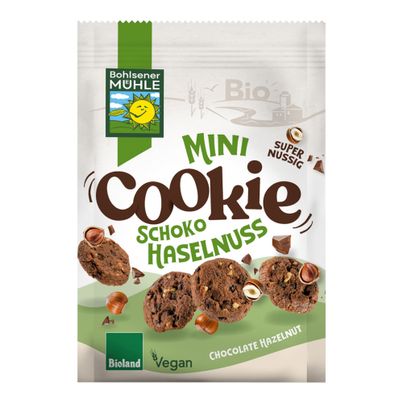 Bio Mini-Cookie Schoko/Haselnuss 125g - 6er Vorteilspack von Bohlsener Mühle