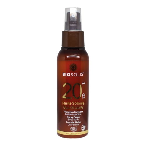 Organic sun oil spray LSF 20 100ml from Biosolis