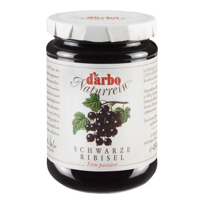 Darbo Naturrein Schwarze Ribisel (Johannisbeeren) Konfitüre Extra passiert 450g