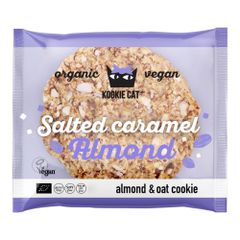 Bio Salted caramel Almond Cookie 50g - 12er Vorteilspack von Kookie Cat