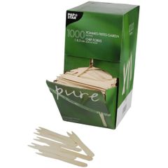 Pommes Frites Holzgabel 8.5 cm 1000 Stück