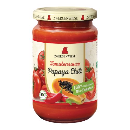 Organic tomato sauce papaya chili 350g - value pack of 6 from Zwergenwiese