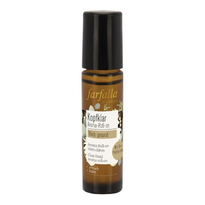 Bio Minze-Kopfklar Aroma Roll-on 10ml von farfalla