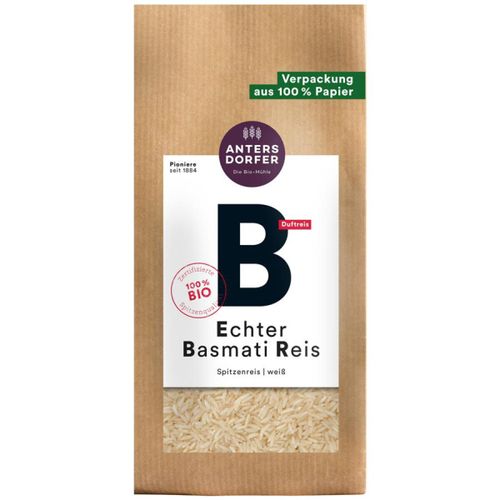 Organic Basmati rice white 1000g - value pack of 6 from Antersdorfer Mühle