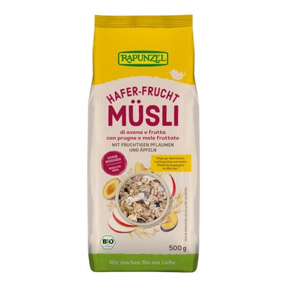 Bio Hafer-Frucht Müsli 500g - 6er Vorteilspack von Rapunzel