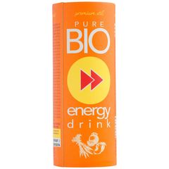 Bio Energy Drink Orang.Pfir.Karott 250ml - 24er Vorteilspack von Pure Bio Products