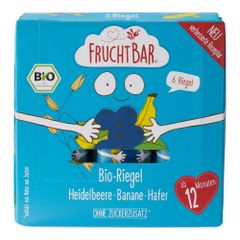 Bio Riegel Heidelbeer Banane Hafer 6x23g 138g - 6er Vorteilspack von Fruchtbar