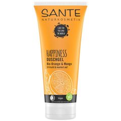 Bio Happiness Duschgel Orange 200ml - sanfte Reinigung der Haut - schützt vor Austrocknung - vegan - sonnig-fruchtiger Duft von Sante Naturkosmetik