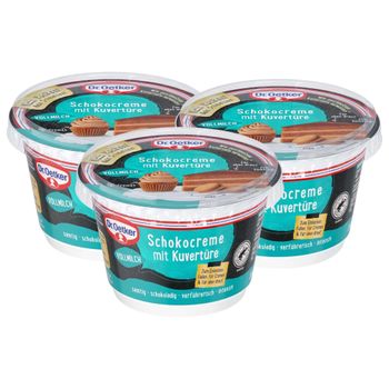 Dr. Oetker Schokocreme mit Kuvertüre Vollmilch 3er Pack
