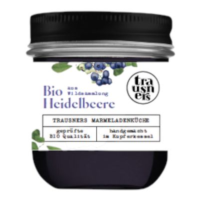 Bio Heidelbeer Fruchtaufstrich 540g - 6er Vorteilspack von Trausner - Marmeladenküche