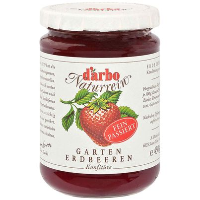 Darbo garden strawberry jam fine strained 450g