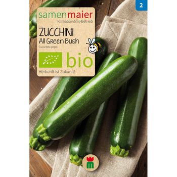 Bio Zucchini All Green Bush - Saatgut für zirka 5 Pflanzen