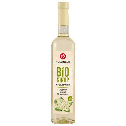 Bio Holunderblüten Sirup 500ml - fruchtiger Sirup - frei von künstlichen Aromen Farbstoffen und Konservierungsmittel von Höllinger Juice