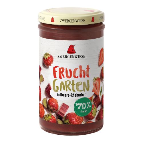 Organic strawberry rhubarb 225g - value pack of 6 from Zwergenwiese