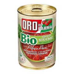 Bio Tomaten stückig mit Basilikum 425ml - 6er Vorteilspack von Oro Di Parma