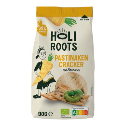 Bio Cracker Pastinake Rosmarin 90g - 10er Vorteilspack von Holiroots
