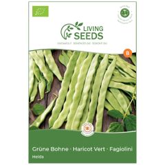 Bio Stangenbohne Helda 13.6g Saatgut von Living Seeds