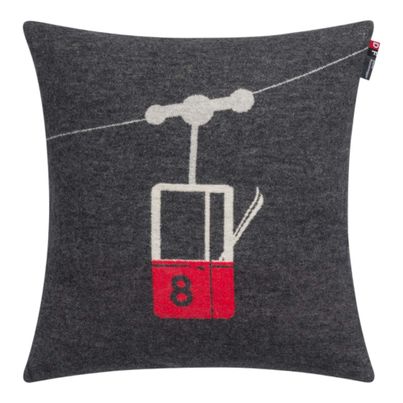 Cushion Cover Cabel Car Color Charcoal 40x40cm by David Fussenegger