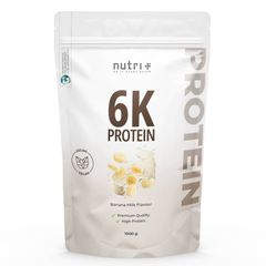 nutri+ 6K Eiweißpulver 1kg - Banana Protein Shake ohne Whey von Nutrition Plus