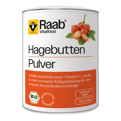Bio Hagebutten Pulver 150g von Raab Vitalfood