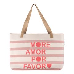 Shopper Tasche More Amor Farbe Altrosa 65x40cm von David Fussenegger