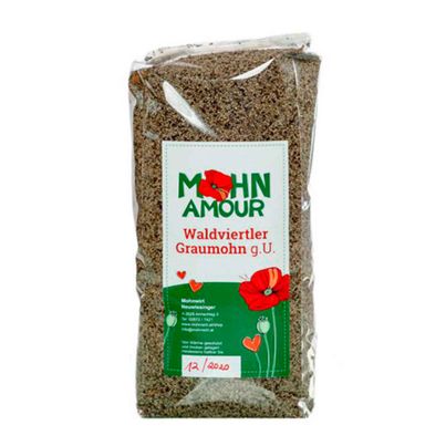 Waldviertler Graumohn gU ungemahlen 250g - Ungemahlen und bereit zum verkochen - Hergestellt aus eigener Landwirtschaft von Mohn Amour