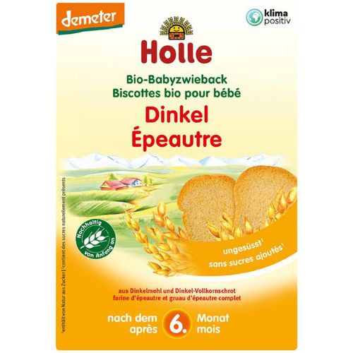 Organic baby spelled rusks unsweetened 200g - value pack of 6 from Holle